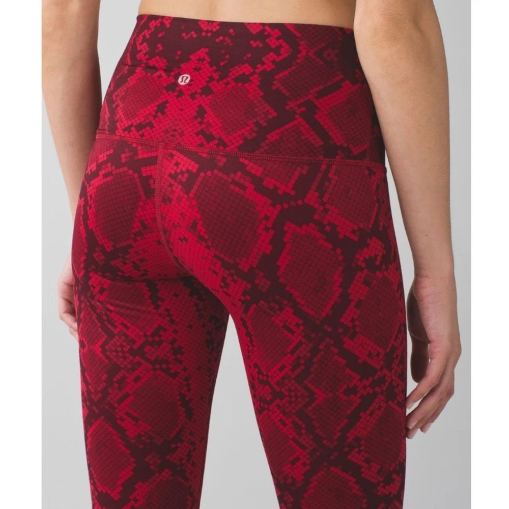 lululemon athletica Red Leggings Sleek Performance Fit - Picture 3 of 7